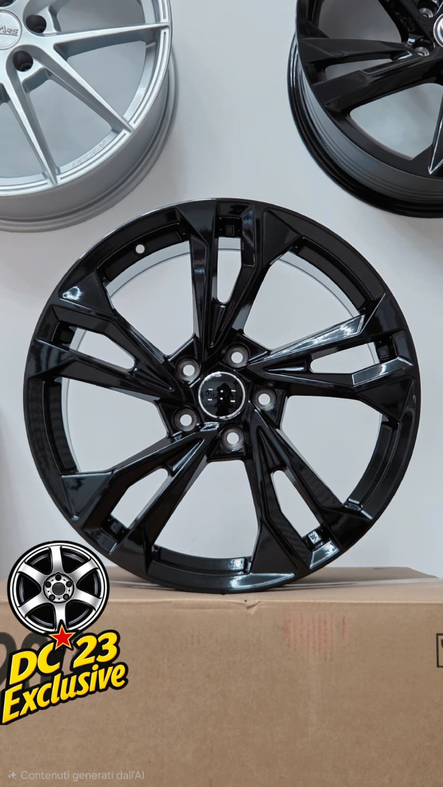 Set da 4 cerchi in lega 18" nero lucido per audi vw seat cupra a3 s line s3 rs3 a4 a5 s5 a6 q2 q3 q5 tiguan t roc golf