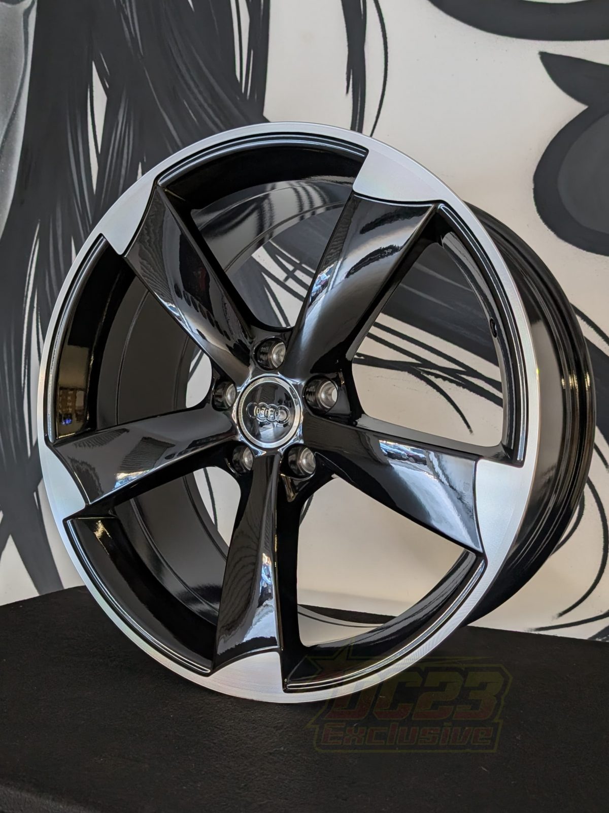 Set da 4 cerchi in lega 19" rotor per audi vw seat cupra a3 s line s3 rs3 a4 a5 s5 a6 q2 q3 q5 tiguan t roc golf leon