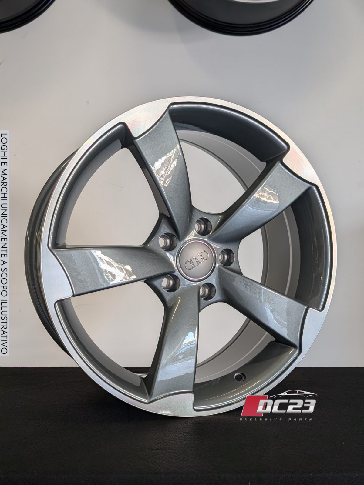 Set da 4 cerchi in lega 18" rotor per audi vw seat cupra a3 s3 rs3 a4 a5 a6 q2 q3 q5 tiguan t roc formentor