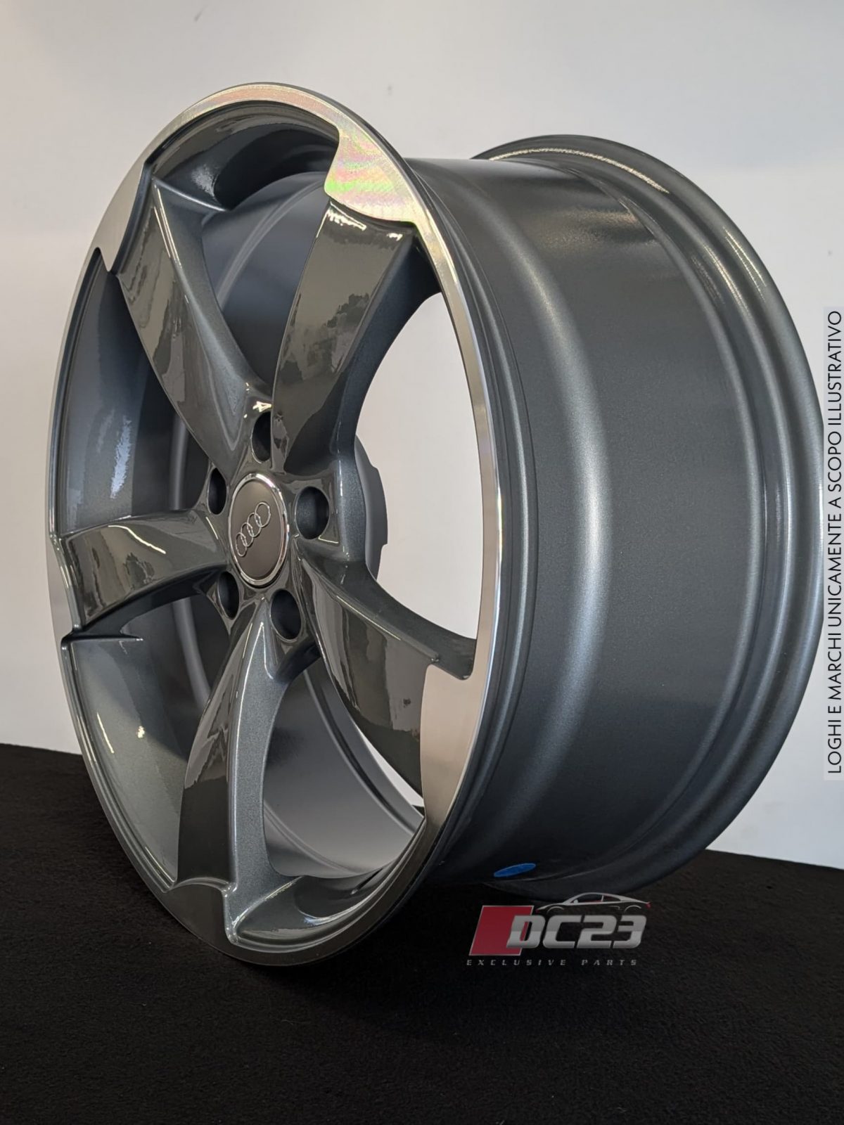 Set da 4 cerchi in lega 18" rotor per audi vw seat cupra a3 s3 rs3 a4 a5 a6 q2 q3 q5 tiguan t roc formentor