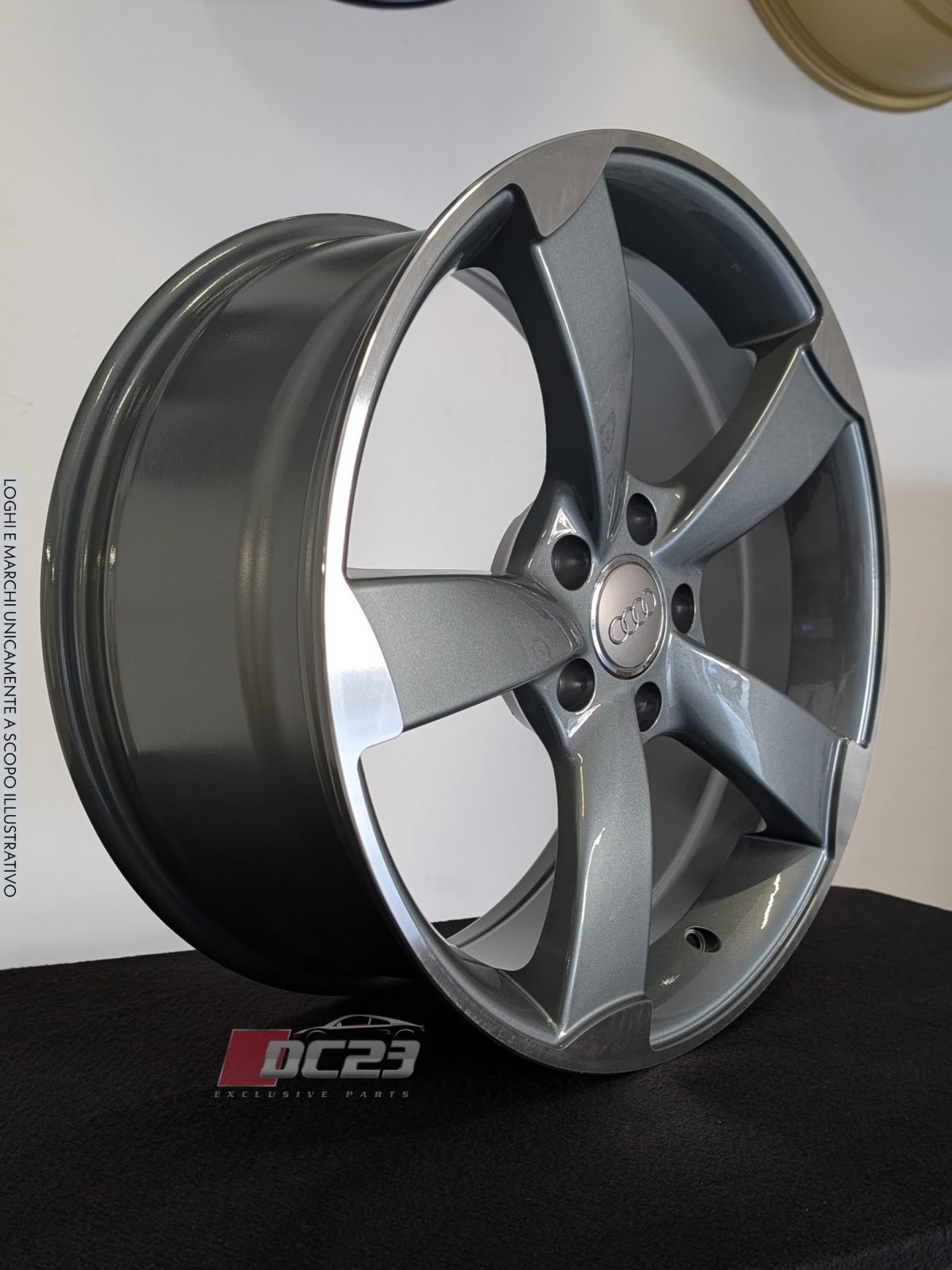 Set da 4 cerchi in lega 18" rotor per audi vw seat cupra a3 s3 rs3 a4 a5 a6 q2 q3 q5 tiguan t roc formentor