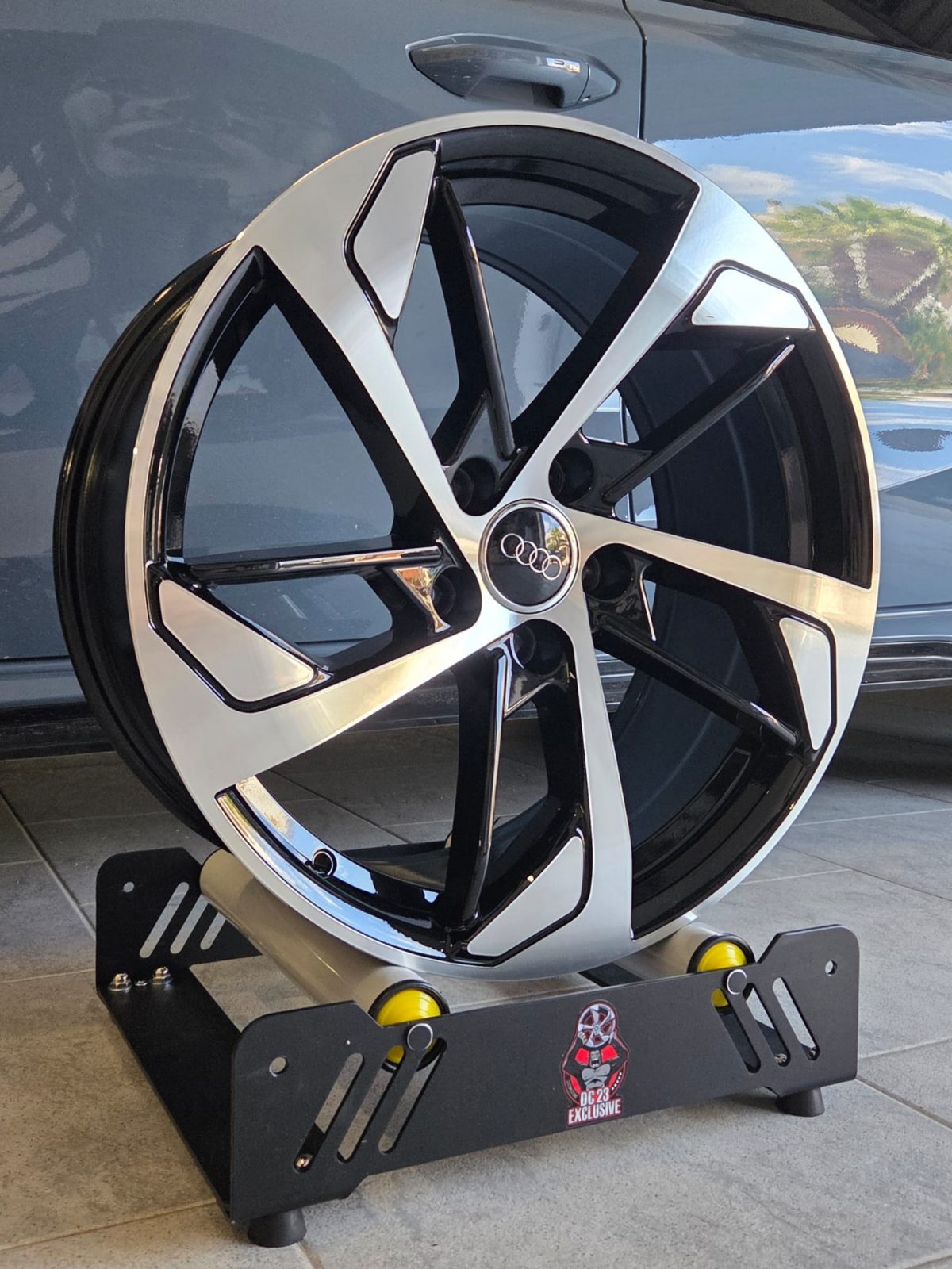 Set da 4 cerchi in lega 18" rs per audi vw seat cupra a3 s line s3 rs3 a4 a5 s5 a6 q2 q3 q5 tiguan t roc golf leon