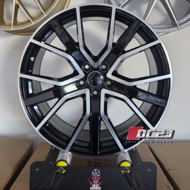 Cerchi in lega 20" per audi a4 a5 a6 q3 q5 e sportback modello rs 5x112 sport nero lucido diamantato