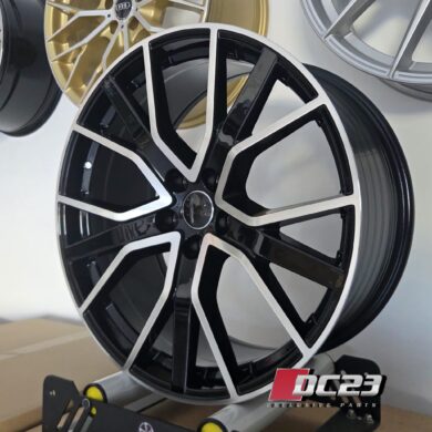 Cerchi in lega 20" per audi a4 a5 a6 q3 q5 e sportback modello rs 5x112 sport nero lucido diamantato