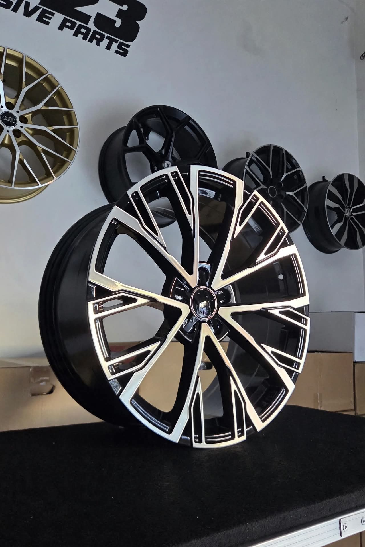 Set da 4 cerchi in lega 19" per audi vw seat cupra a3 s line s3 rs3 a4 a5 s5 a6 q2 q3 competition q5 tiguan t roc golf bmw